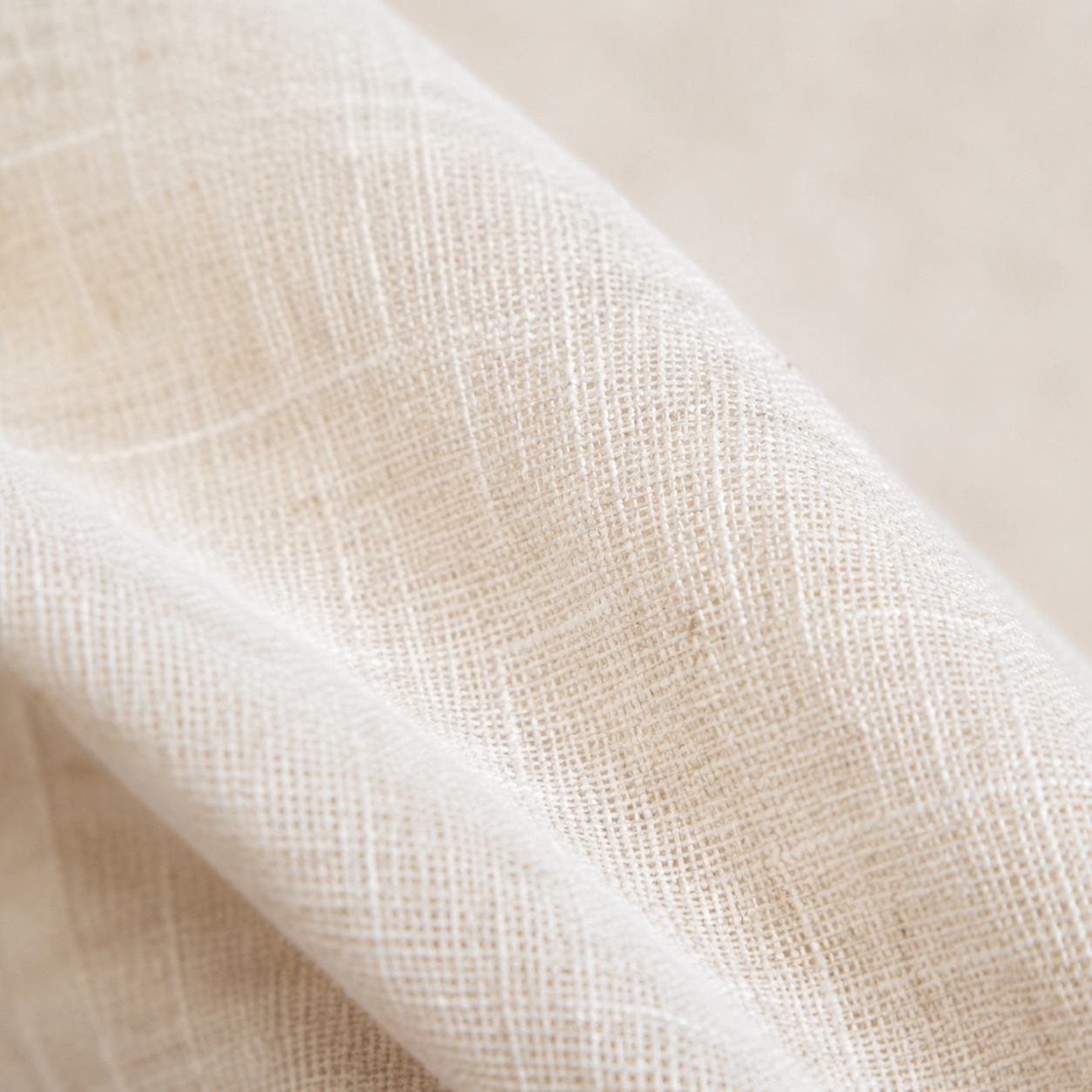 Vivia Linen Blouse — cotton-linen blend fabric texture close-up