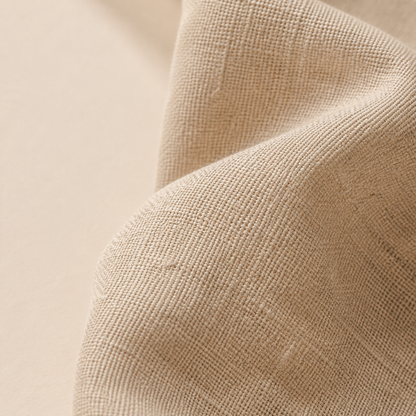 Vivia Linen Trouser — soft-touch linen-feel fabric texture close-up
