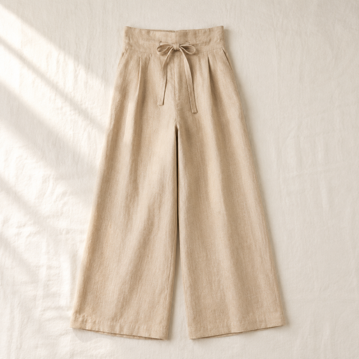 Vivia Linen Trouser — flatlay