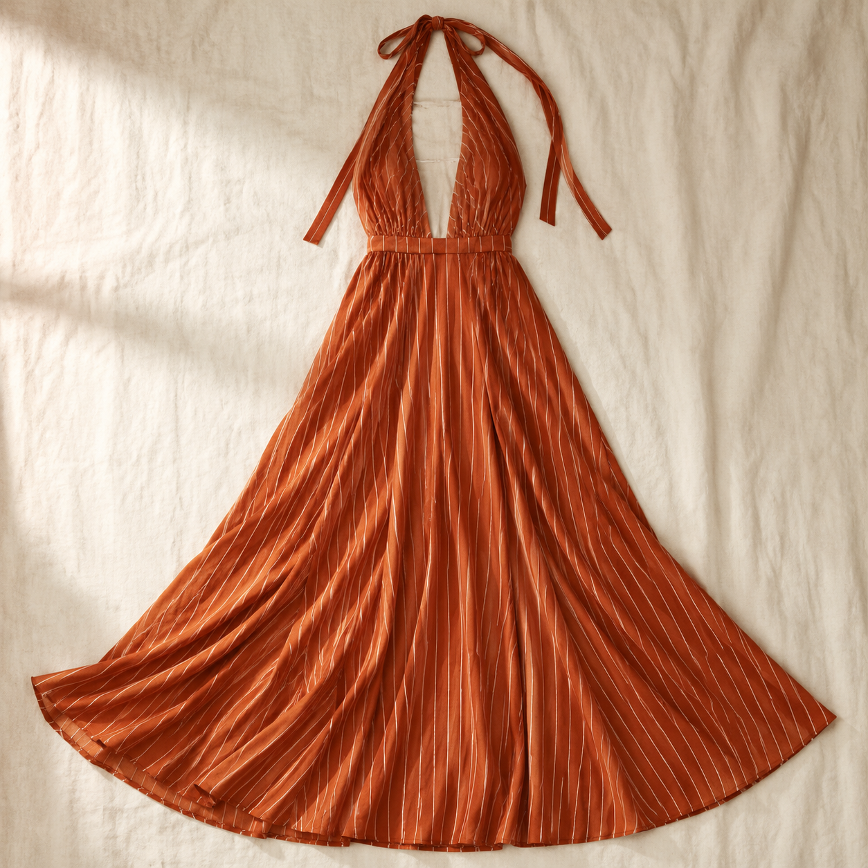 Vivia Riviera Maxi — Orange Flatlay